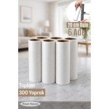 Trend Maison  TM-0810 Tüy Toplama Rulosu 6’lı Set 20 cm – 300 Yapraklı Kıyafet Tüy ve Toz Temizleyici Rulo
