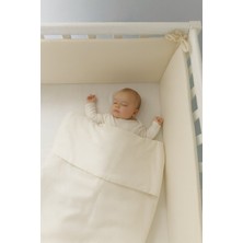 Jaju Baby Krem Renk Beşik Kenar Koruyucu Beşik Kenar Koruma %100 Pamuk Kumaş 60x120