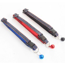 Nunbell Kedi Köpek Boyun Tasması Desenli Ayarlanabilir Zilli Tasma