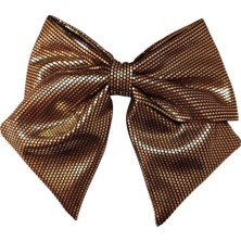 Minval Parıltılı Orta Boy 8 cm Otomatik Metal Klipsli Kumaş Fiyonk Toka