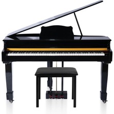 Jwin Sapphire SDP-700 Çekiç Aksiyonlu 88 Tuşlu Kuyruklu Dijital Piyano + Tabure - Siyah