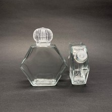 Omeyva Doldurulabilir Plastik Şeffaf Kapaklı Tıpalı Kolonya Şişesi - 50 Ml. - 7.5 Cm. - 1 Adet