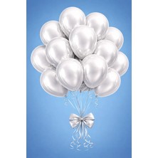 Gemar Balon Krom Beyaz Balon 25 Adet Kampanyalı.