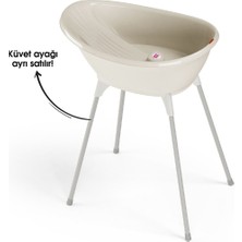Okbaby Bella Dijital Termometreli Çift Yönlü Bebek Küveti K. Beyaz
