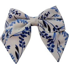 Minval Darkketen Mavi Beyaz 8 cm Otomatik Metal Klipsli Fiyonk Toka