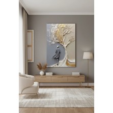 Bestablo 3D Kabartma Görünümlü Soyut Kanvas Tablo | Modern Salon ve Oturma Odası Duvar Dekoru