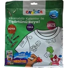 Carioca Boyanabilir Tişört 6-7 Yaş -Keçeli Kalem Hediyeli