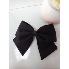 Minval Otomatik Klipsli Fiyonklu Kuyruklu Kumaş Saç Tokası