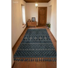 Hahay Vıntage Siyah Kaliteli Yıkanabilir Kilim