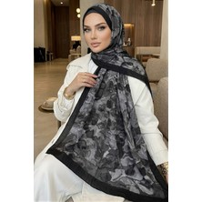 İmaj Butik Siyah Ipekhan Desenli Kraş Şal