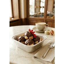 Pointpack Kare Alüminyum Tatlı Kabı 300 cc – Fırına Dayanıklı Sütlaç, Aşure ve Tatlı Kasesi 20’li Paket