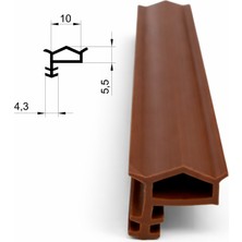 MAKPLASTİK FİTİL PROFİL P 182 Ahşap Kapı Kasa Fitili 6 Metre Kahverengi