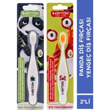Babyton Ekolojik Panda - Yengeç Diş Fırçası 2'li Set