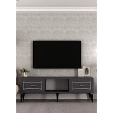 Cantek Dizayn TV1400-1400-TV150-32 Tv Sehpası Antrasit-Gümüş