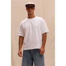 Tarz Cool Erkek %100 Organik Pamuklu Kalın Dokulu Comfort Fit Bisiklet Yakalı T-Shirt