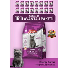 Cat food energy Gurme Yetişkin Kedi Maması 500 G - 16 Adet