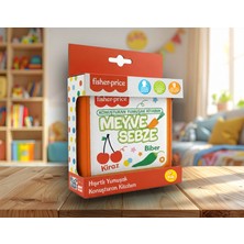 Fisher-Price Konuşturan Bebek Kitabı Hışırtılı Sesli, Duyusal, Zeka Gelişim 0-3 Yaş Kitap Eğitim Seti (Meyve-Sebze)