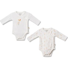 BabyCosy Organic Wear Bebek 2'li Kruvaze Body %100 Organik Pamuk, Bebek ve Yenidoğan Serisi - CSY3054