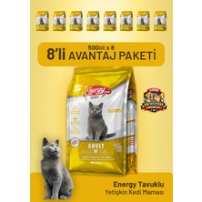 Cat food energy Tavuklu Yetişkin Kedi Maması 500 G - 8 Adet