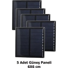 CHESTER 5 Adet Güneş Paneli Seti 60X60MM Mini Solar Panel Deney Seti Robotik Okul Projesi Hobi Eğitim Kiti