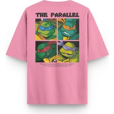 Overoz Ninja Turtles Ninja Kaplumbağalar Sırt Baskılı Yarı Oversize Unisex T-Shirt 1302