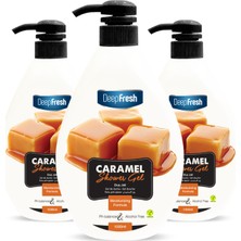 Deep Fresh Karamel Duş Jeli 3 x 1 Lt Nemlendirici Etkili Karamel Kokusuyla Ferahlatıcı