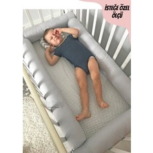 Jaju Baby Gri Montessori Yatak Bariyer Beşik Kenar Koruma Özel Ölçü 60x120