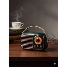 Telkur GTS-1959 Retro Bluetooth Hoparlör – Askılı Tasarım, USB & Tf Kart Destekli, Taşınabilir Mini Ses Sistemi Yeşil