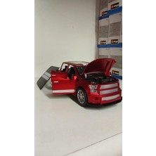 BNG STR Oyuncak Metal Model  Koleksiyon 1 / 24 Ölçek F 350 Pickup Kırmızı Kamyon 4x4 Işıklı Sesli