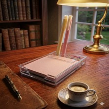 Ark Şeffaf Masaüstü Notluk Seti