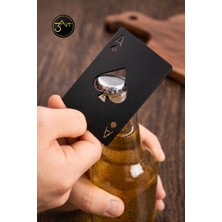Iskambil Kartı Tasarımlı Metal Şişe Açacağı – Paslanmaz Çelik Bira & Soda Açacaği