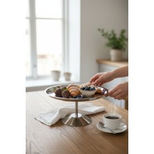 Akayev Aurea 21CM Çelik Ayaklı Sunum Tabağı