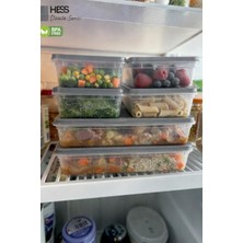 Hess Damla Serisi Mikrodalga ve Difriz Uyumlu 6 Parça Saklama Kabı Seti 2400MLX2 1170MLX4