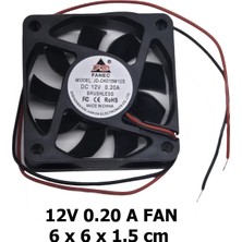 12V Dc 0.20A Brushless Salyangoz Fan 6X6X1,5 cm Soğutucu Blower 3D Yazıcı Kasa Güç Kaynağı Uyumlu