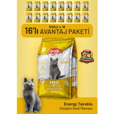 Cat food energy Tavuklu Yetişkin Kedi Maması 500 G - 16 Adet