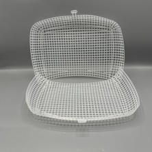 Aynalı 3D Kanvas Beyaz