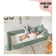 Jaju Baby Yeşil Montessori Yatak Bariyer Beşik Kenar Koruma Özel Ölçü  60x120