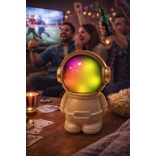 Telkur LN-808 Astronot Figürlü Rgb Işıklı Bluetooth Hoparlör USB & Tf Kart Destekli Bej