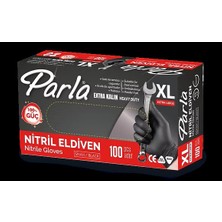 Parla Extra Kalın Nitril Eldiven Siyah Xl 100 Adet