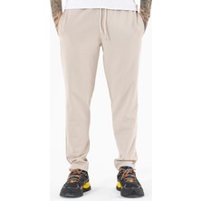 Souris Erkek Krem Rahat Kesim Pantolon Likralı Esnek Kumaş Ipli Lastikli Bel