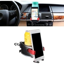 Space Telefon Tutuculu Lüks Bardaklık-Kırmızı / SYES25