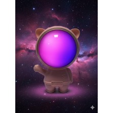 Telkur X-878 Astronot Figürlü Rgb Işıklı Bluetooth Hoparlör USB & Tf Kart Destekli Pembe