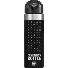 Gıpta Designers Bottel Tritan Matara 630 cc Siyah Renkli Dayanıklı ve Hafif Tasarım K752400- 5001
