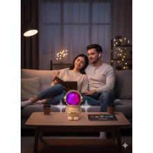 Telkur LN-808 Astronot Figürlü Rgb Işıklı Bluetooth Hoparlör USB & Tf Kart Destekli Pembe