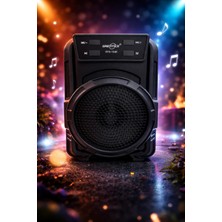 Telkur GTS-1346 LED Işıklı Mikrofonlu Bluetooth Hoparlör Siyah