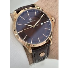 Momentus Orijinal Takvimli Kahverengi Kadran Deri Kordon Su Geçirmez Erkek Kol Saati ILKKC361R-06KR