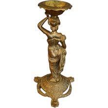 TT 30 cm Yüksekliğinde Bronz Avrupa Şamdan Yaklaşık 3 Kilo Ağırlığında