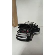 BNG STR Oyuncak Metal Model  Koleksiyon 1 / 24 Ölçek F 350 Pickup Siyah Kamyon 4x4 Işıklı Sesli