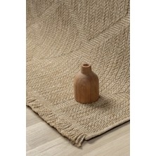 Seyran Halı India Hasır Görünümlü Halı 669 Bej