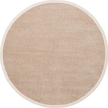 Eko Halı Liza Killm Liz 01 Vizon Yuvarlak Yumuşak Tuşeli Çamaşır Makinesinde Yıkanabilen Kaymaz Tabanlı Kilim
